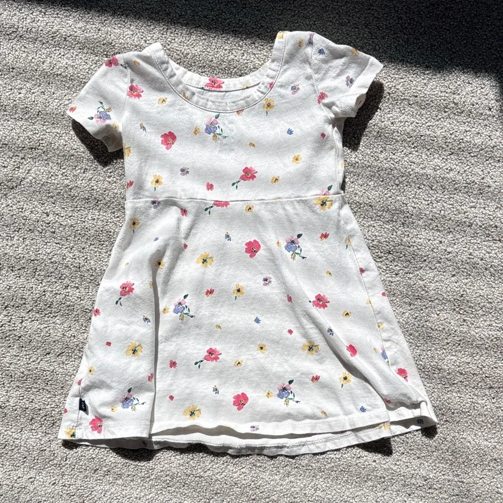 GAP Kids Floral Dress in White